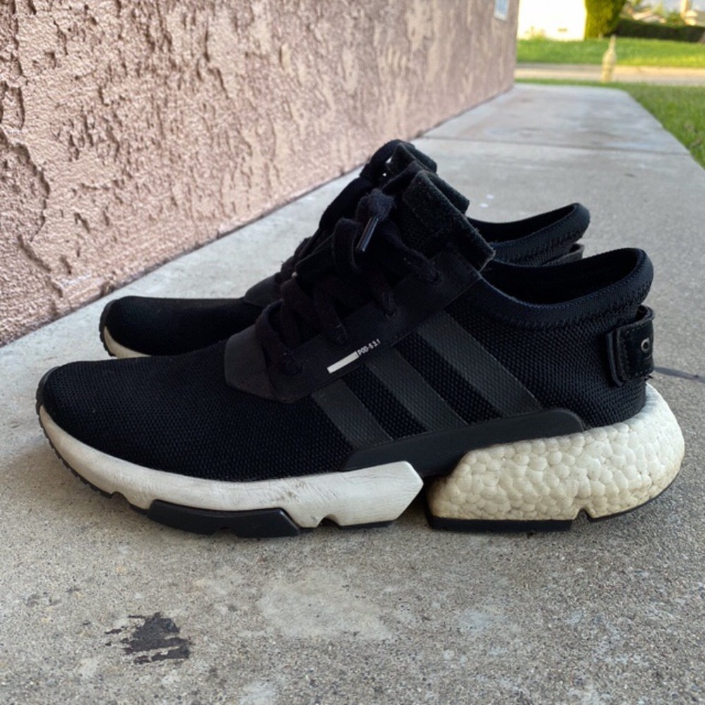 Adidas PODS 3.1 Men’s Black/White Shoes SZ 9